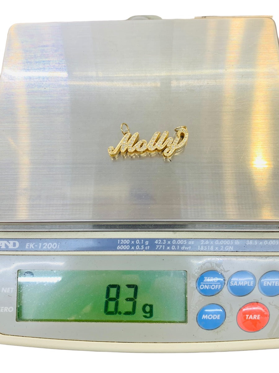 14K Yellow Gold "Molly" Design Pendant 8.5 Grams |1 3/4" x 1"
