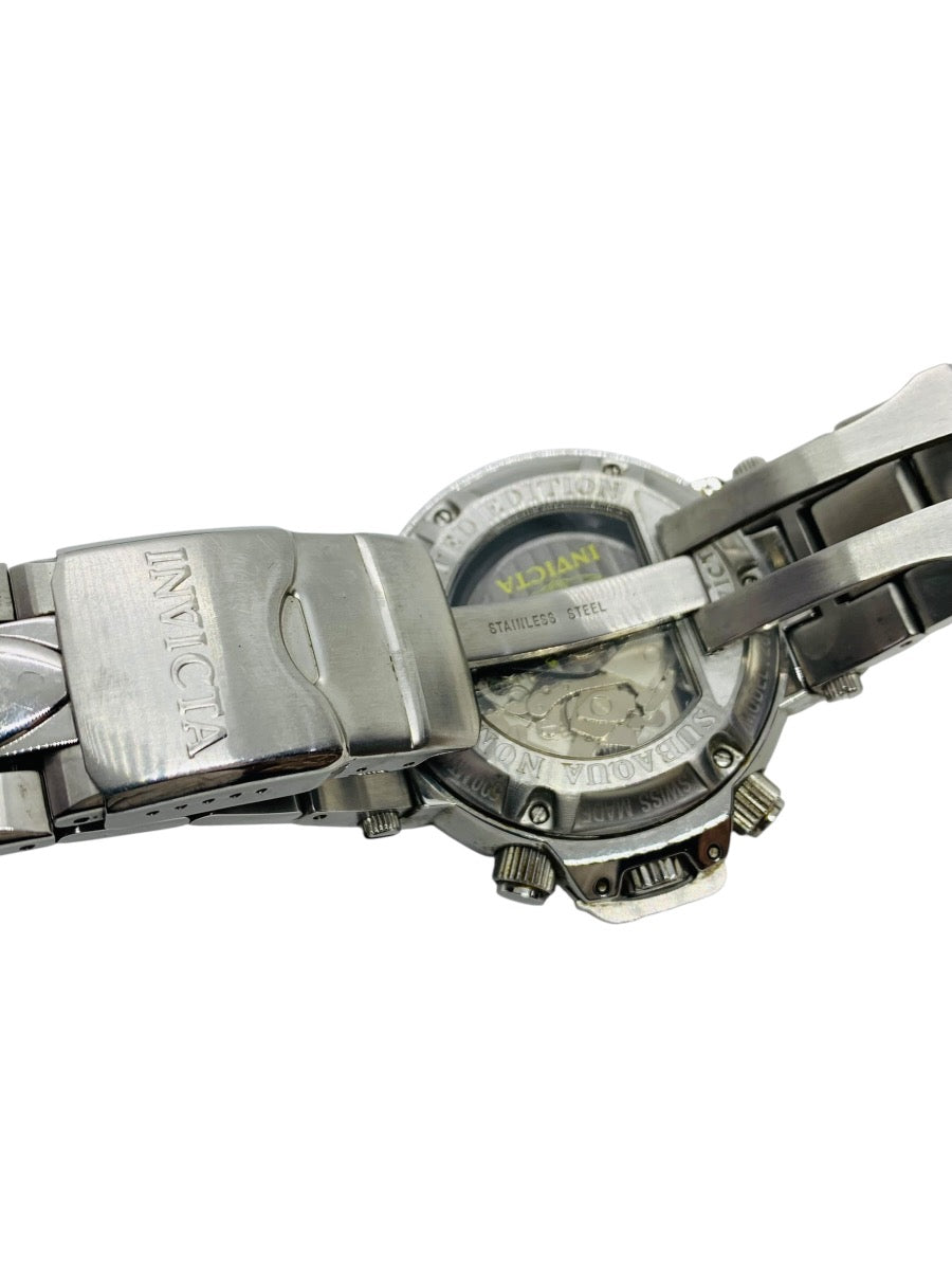 Invicta Subaqua Noma II Automatic 52mm Watch Stainless Steel Band White Dial 7in