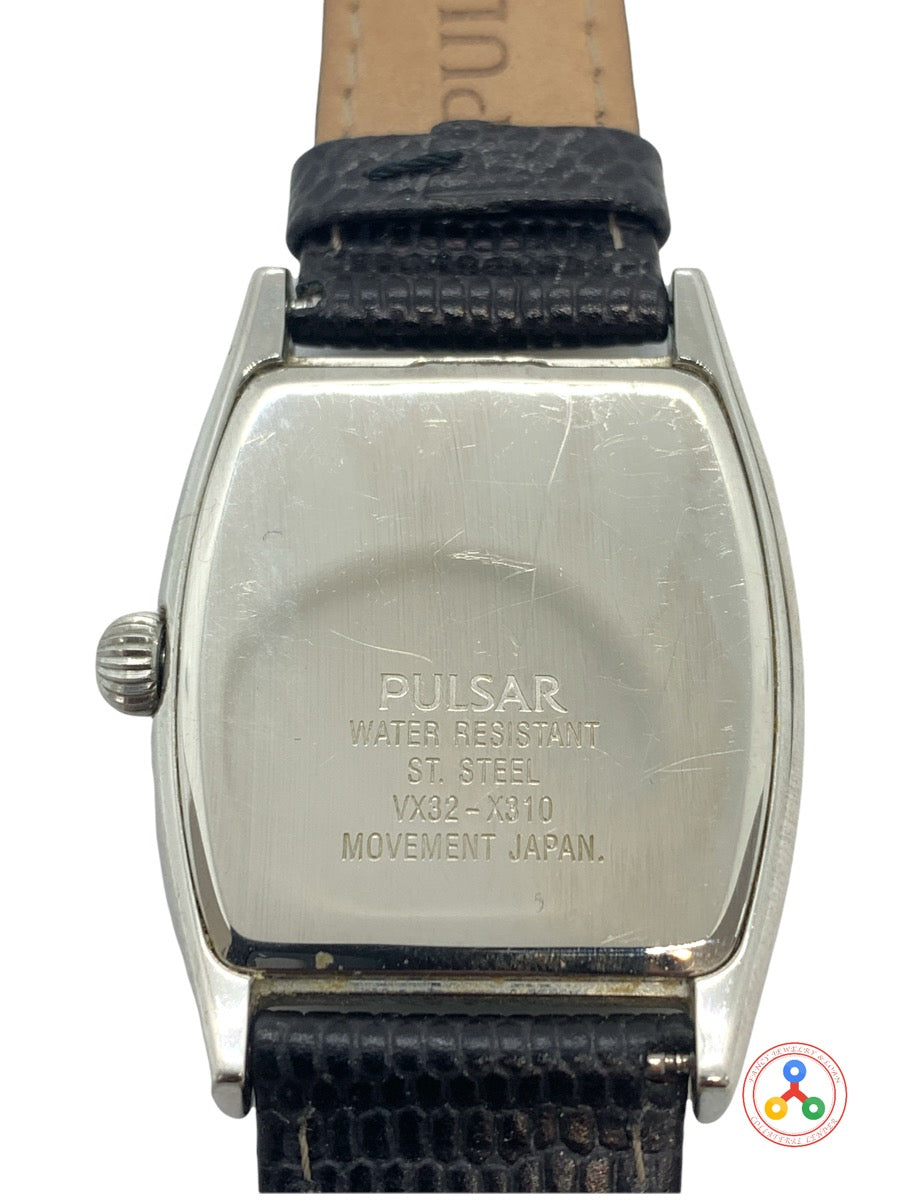 Pulsar VX32 Ladys Quartz Watch w Mother of Pearl and Crystal Accents