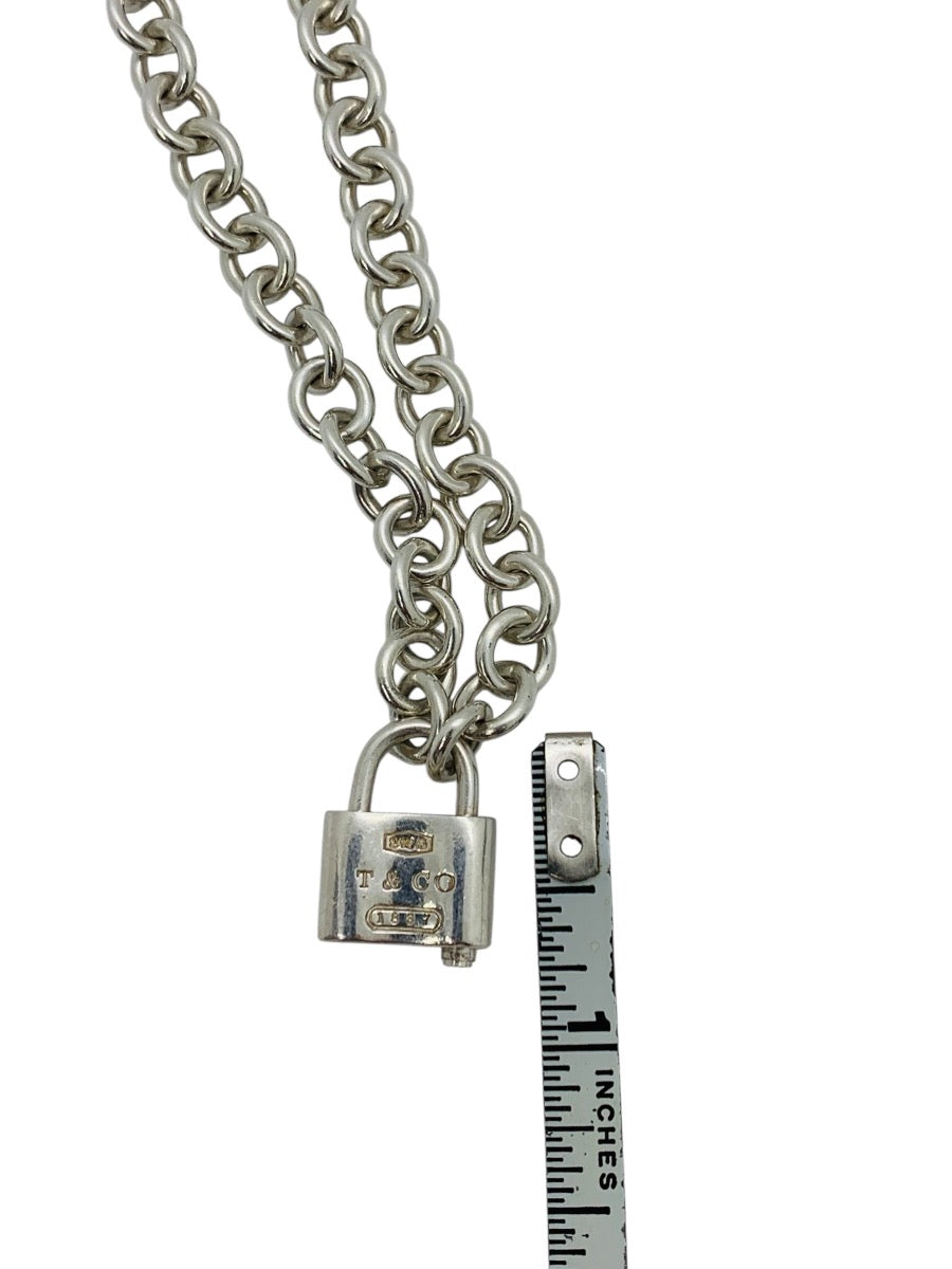 Tiffany & Co 1837 Padlock Rolo Chain Necklace In Sterling Silver 16"