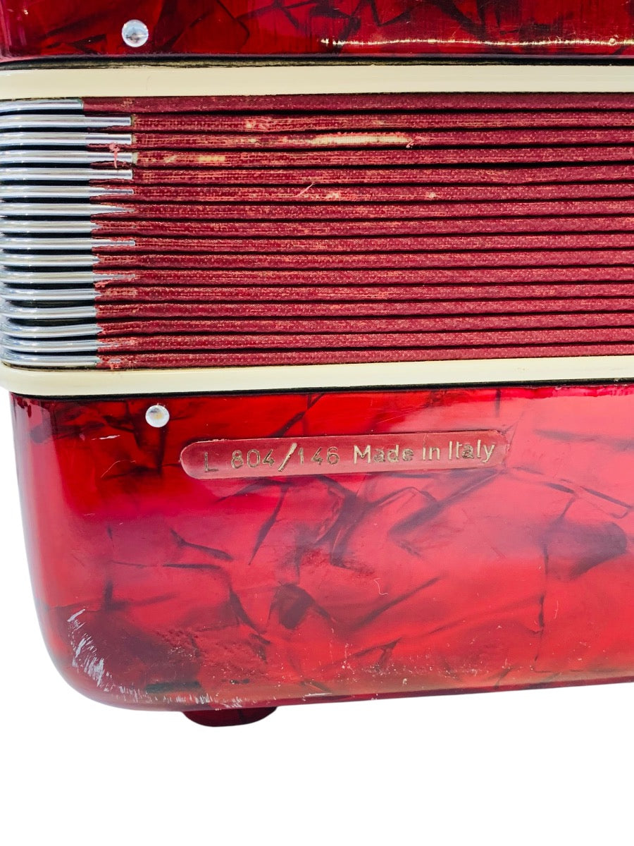 Scandalli 2 Reed Student Accordion L804/146 - Red (PLEASE READ)