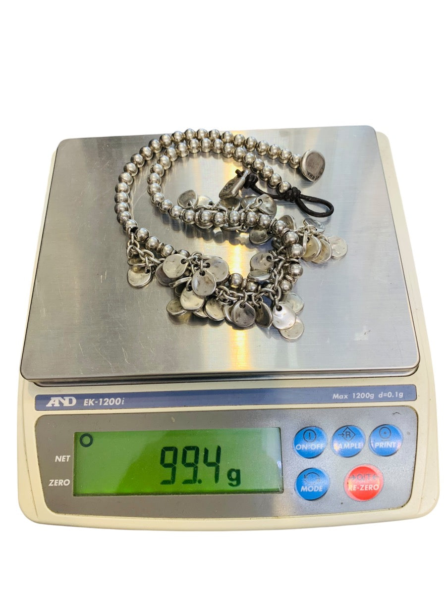 Uno De 50 Silver Dangling Necklace 99.4 Grams | 17" Length