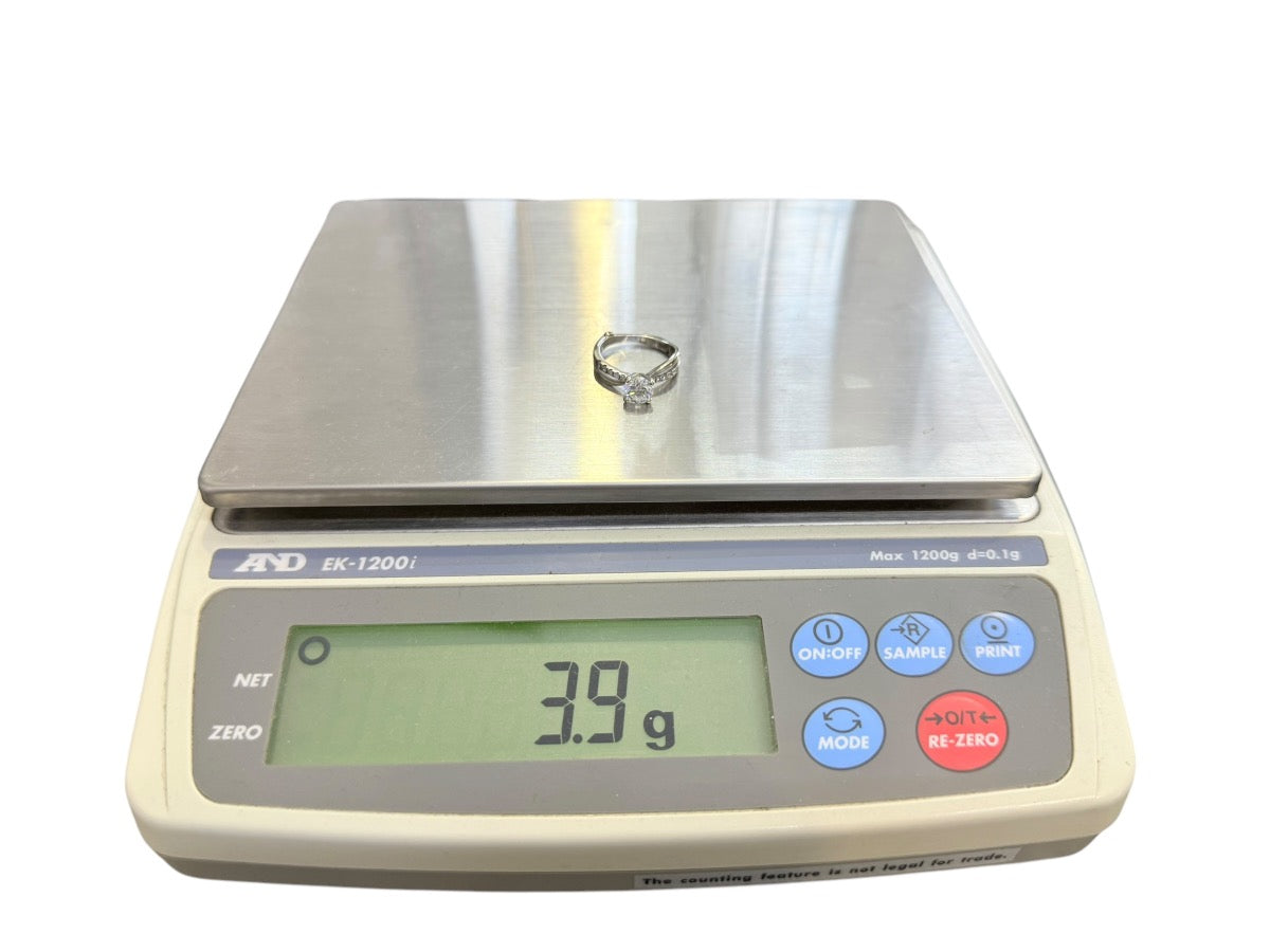 14K White Gold Lab Diamond Engagement Ring - Size 6.75 - 1.08TCW - 3.9 Grams