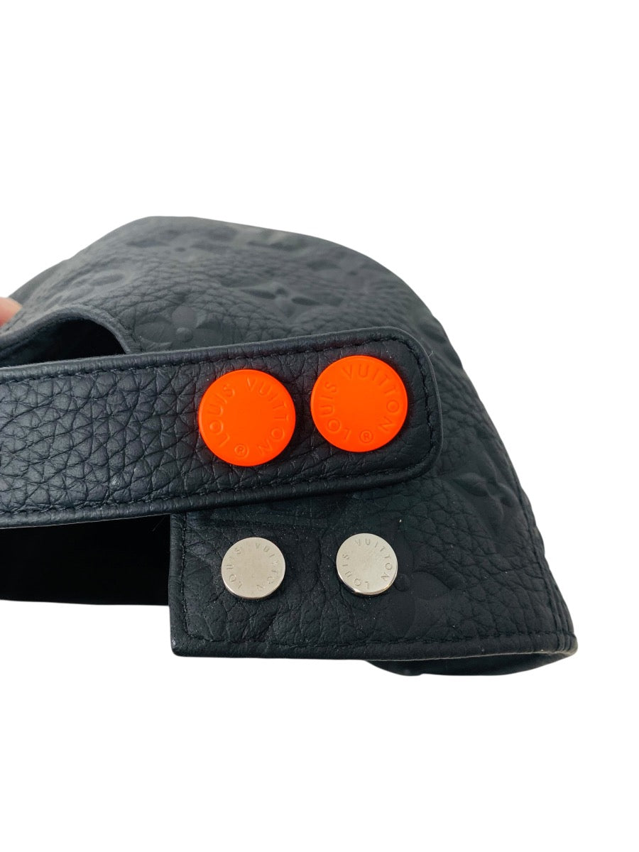 Louis Vuitton Monogram Leather Embossed Black Cap MP2320