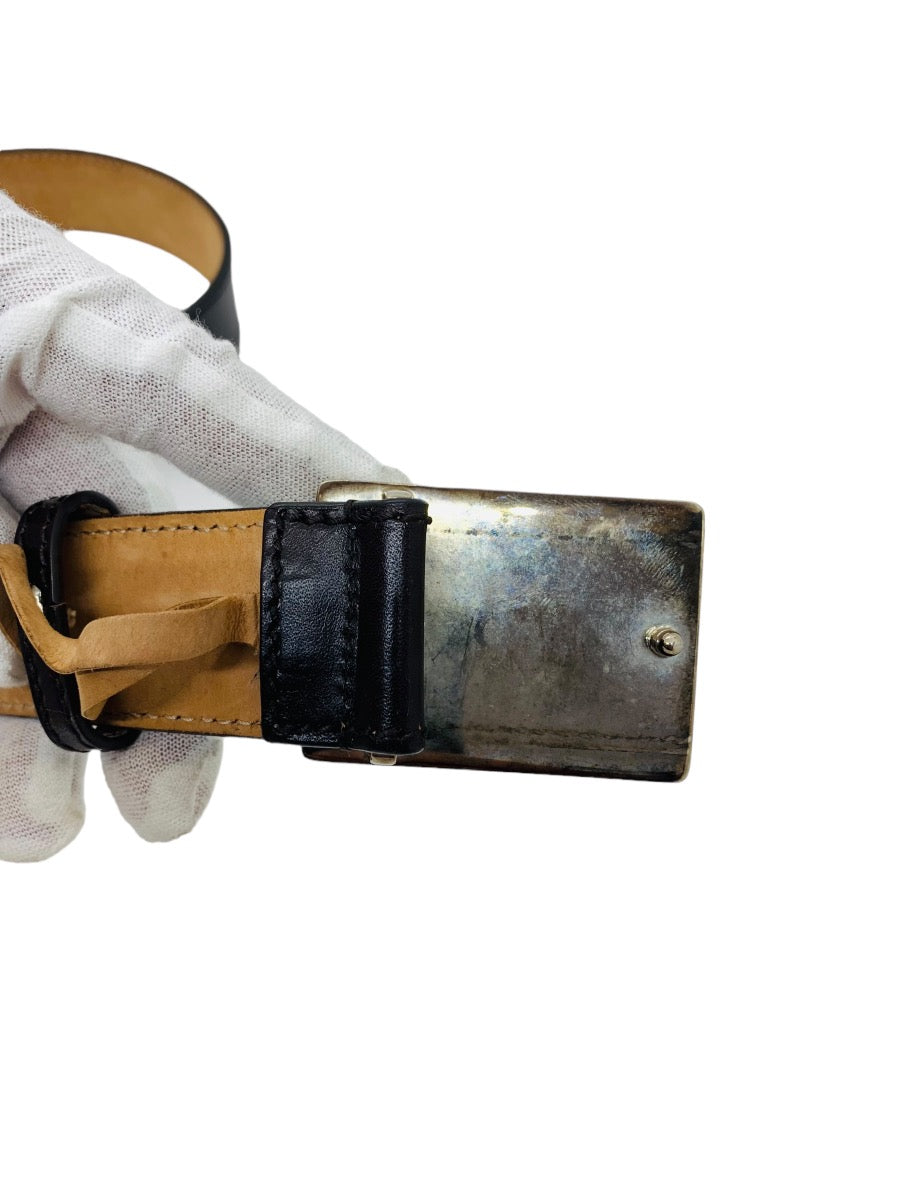 Gucci Belt Leather Brown Solid Color Men's 307988・525040 Size (95・38)