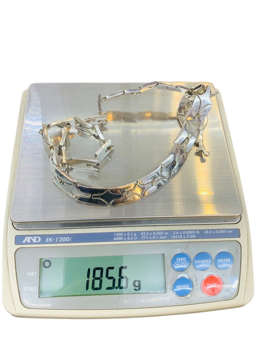 Mexican Sterling Silver .925 Snake Bracelet Mexico PF-79 90.6 Grams