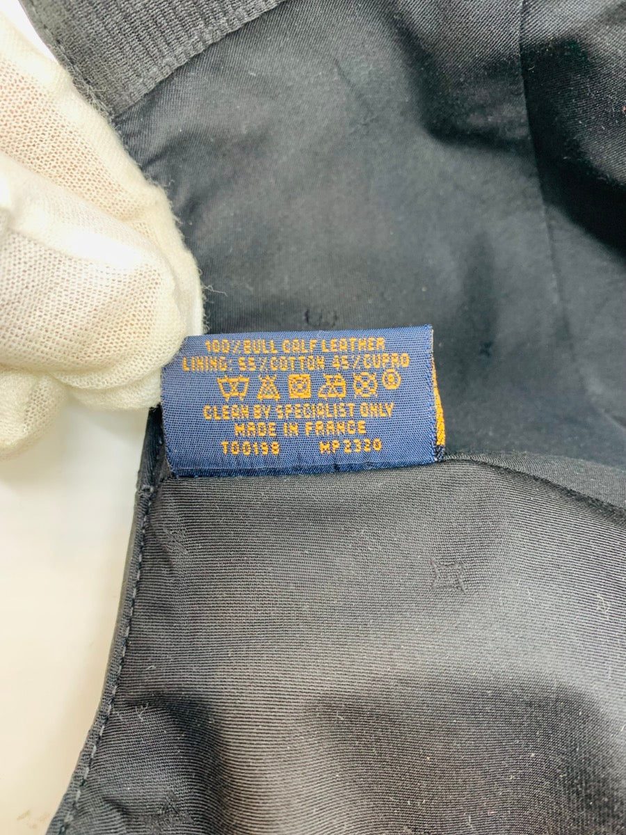 Louis Vuitton Monogram Leather Embossed Black Cap MP2320