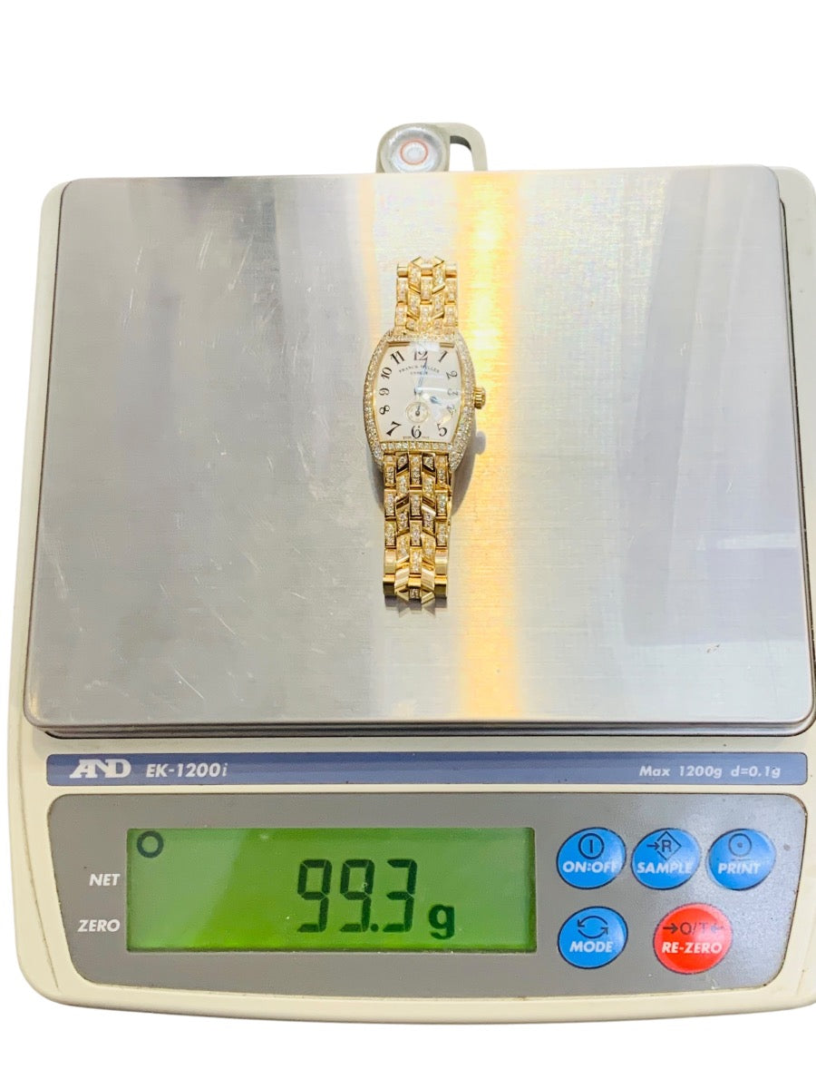 Franck Muller Cintree Curvex 18k Diamonds Ladies Watch | 1750 S6 PM D