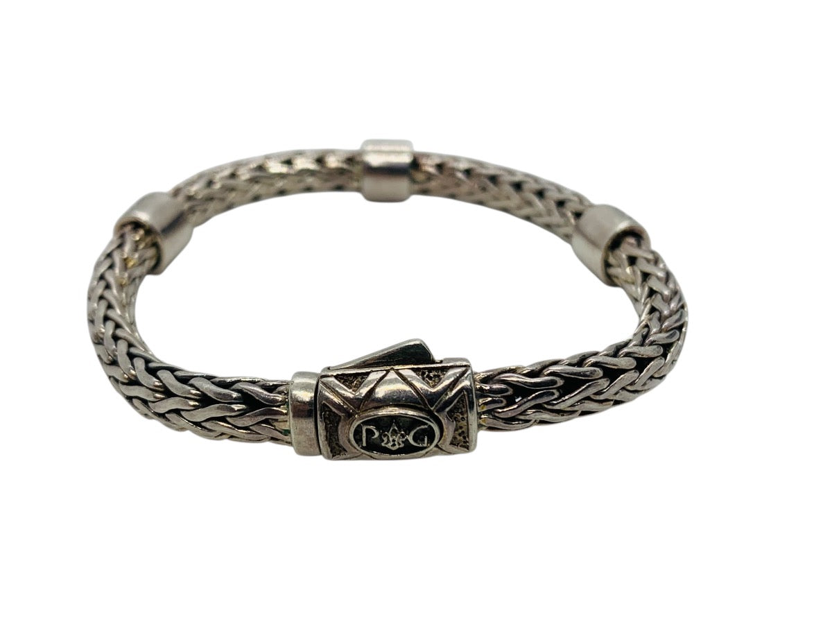 Phillip Gavriel Woven Sapphire Sterling Silver Bracelet 7.5"