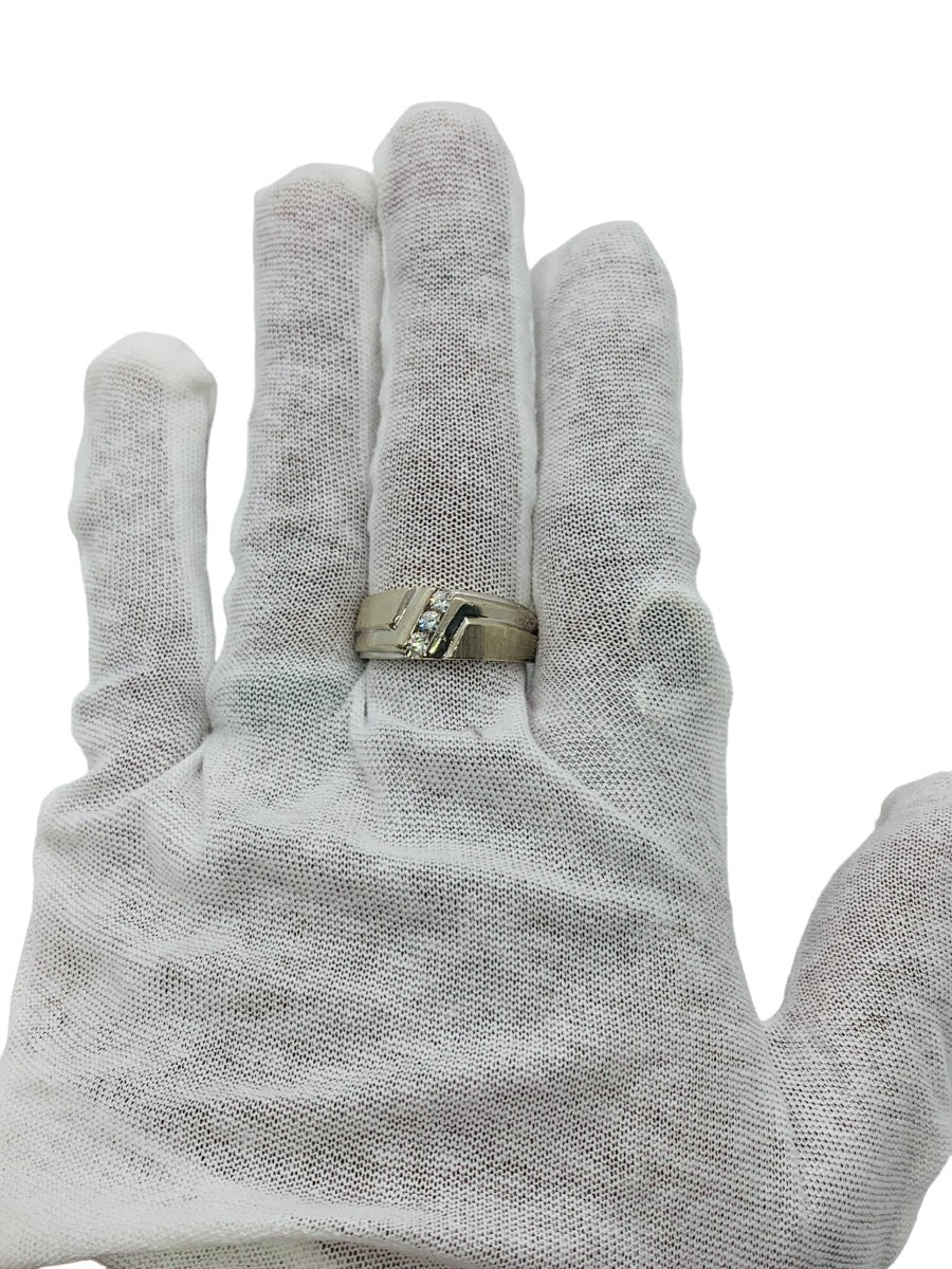 14K White Gold Men's Diamond Ring .15 CTW | 12.7 Grams | Size 10.5