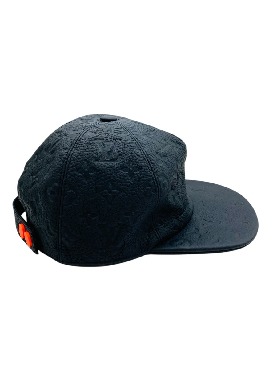 Louis Vuitton Monogram Leather Embossed Black Cap MP2320