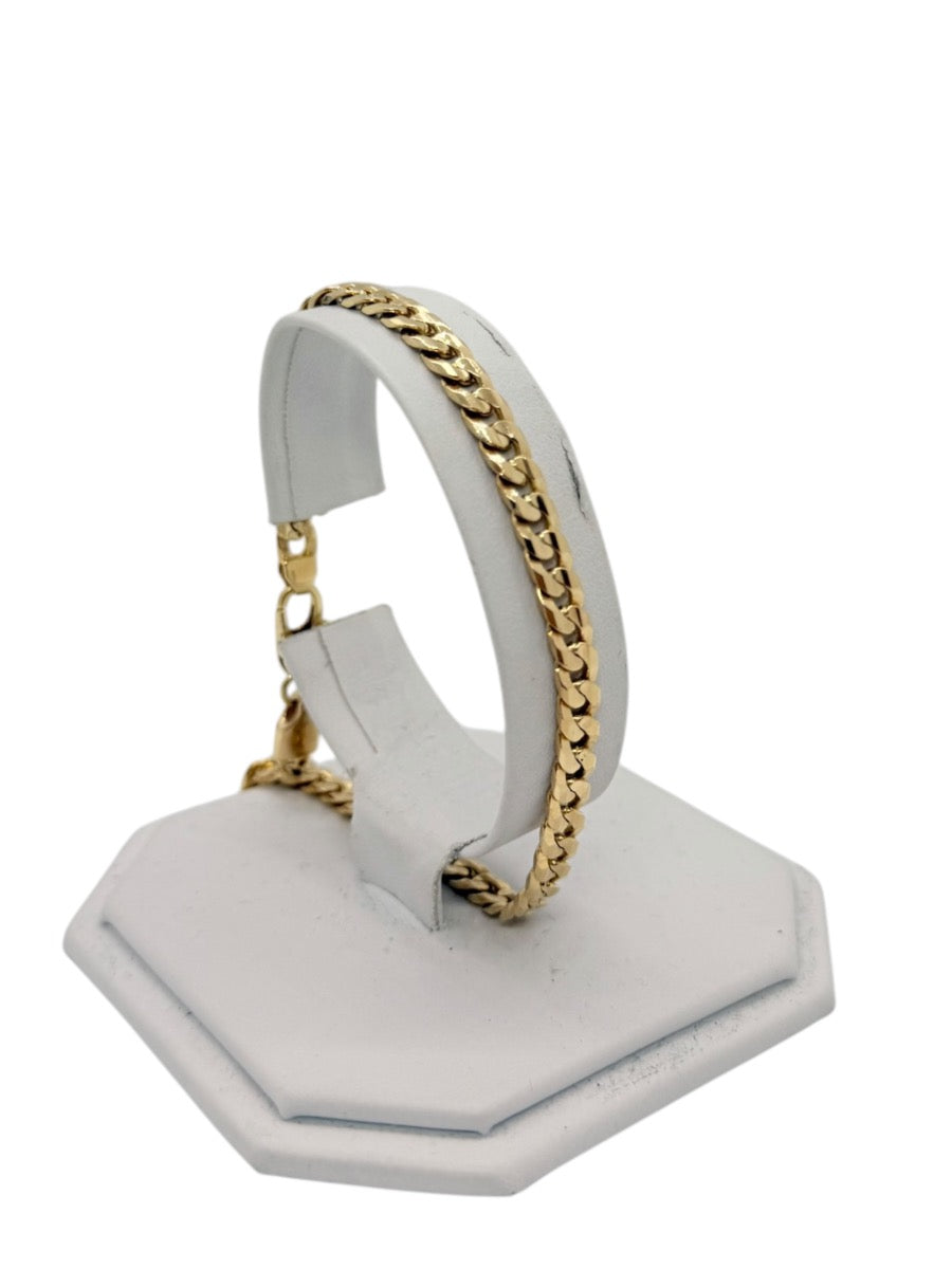 14K Yellow Gold Curb Bracelet - 8" in. Length - 5mm Width - 15.3g