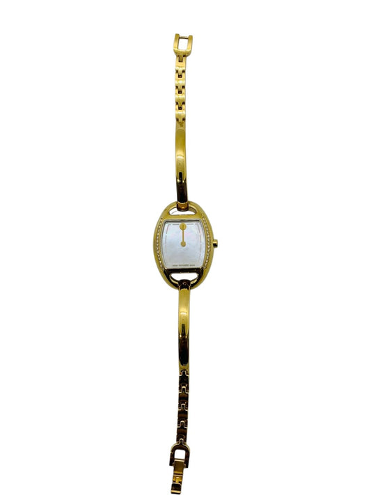 Movado Miri Ladies Diamond Gold Tone Quartz Watch Mother Of Pearl