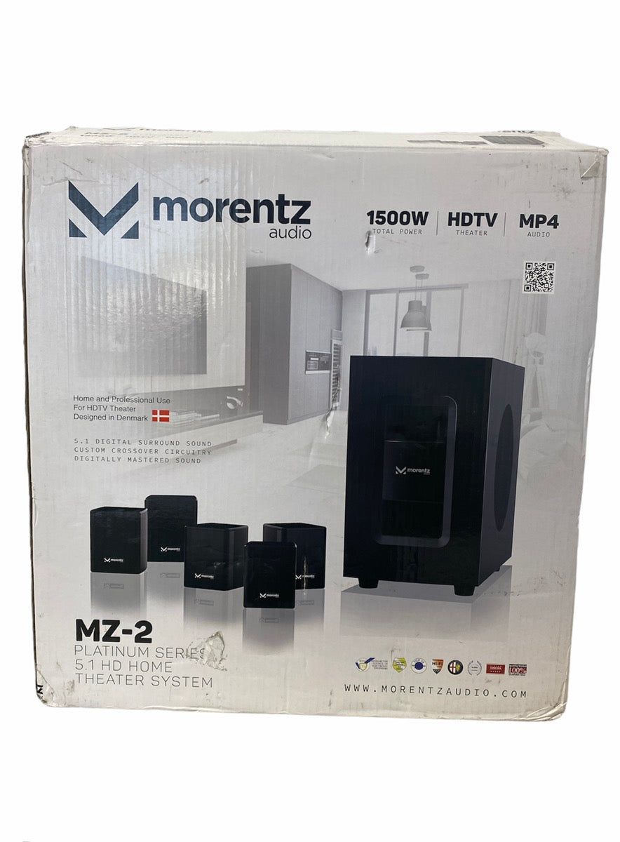 Morentz MZ-2 Platinum Series 5.1 HD Home Theater System 1500W (LOCAL ONLY)