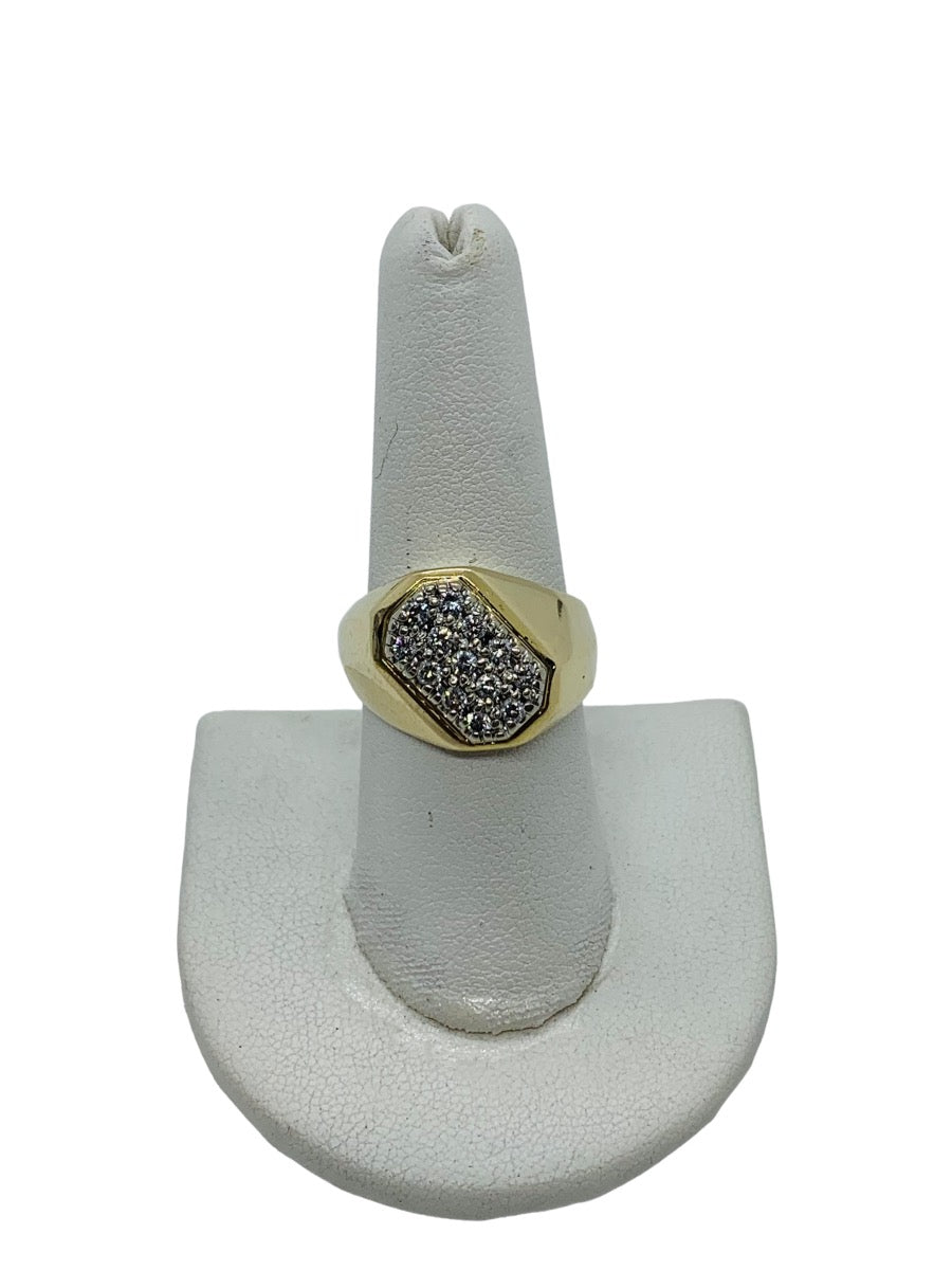 14K Yellow Gold Gentleman's Diamond Ring 5.7 Grams |.39 CTW | Size 9