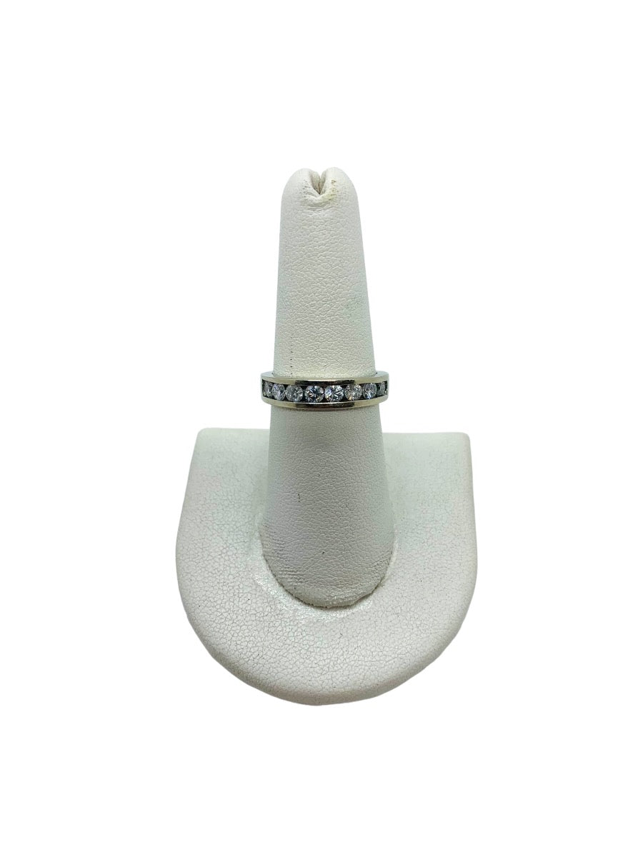 14K White Gold Lady's Ring | 8 Diamonds | 0.80 CTW |4.8 Grams|Size 6.5