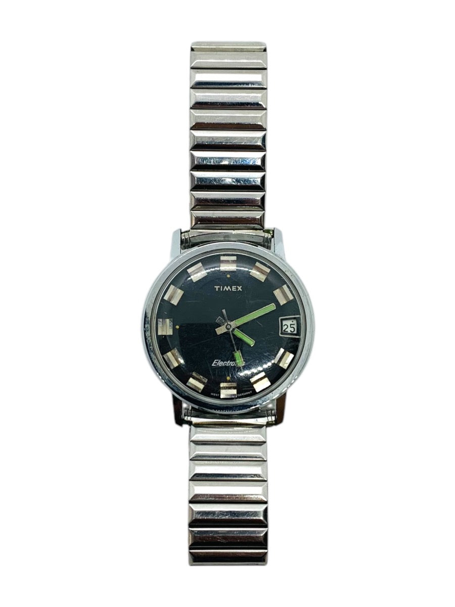 Timex Electronic Calendar Vintage 1972 Watch, Black Dial 965708772
