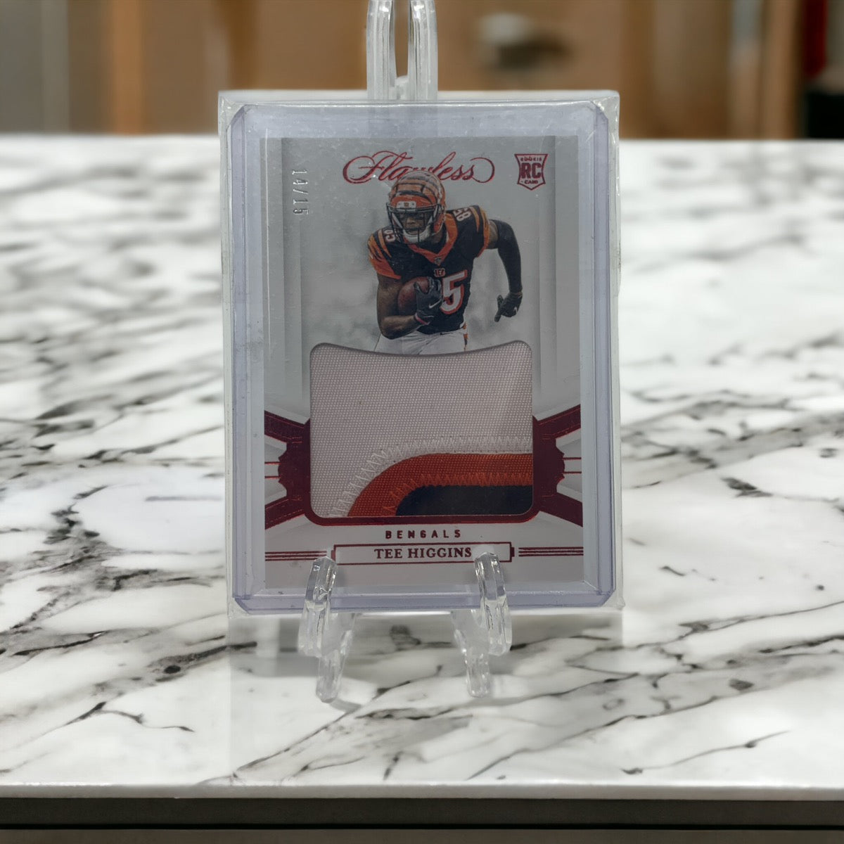 2020 Panini Flawless Rookie Card Tee Higgins Bengals 14/15 Patch # RP9