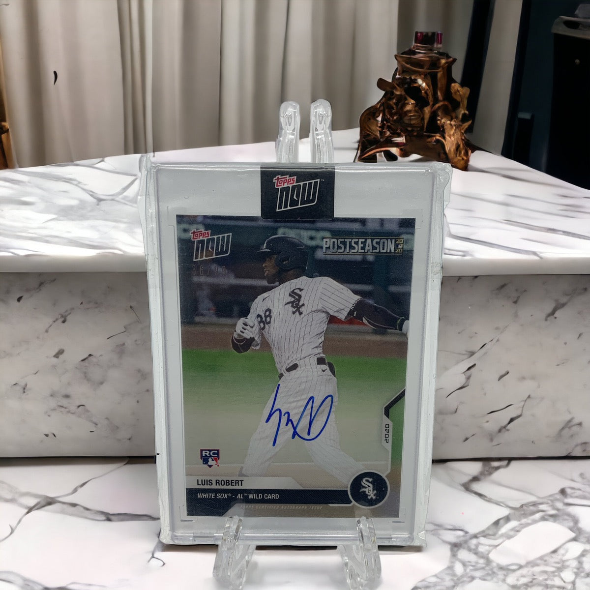 2020 Topps Now Postseason Luis Robert White Sox Wild Card Auto PS-20A