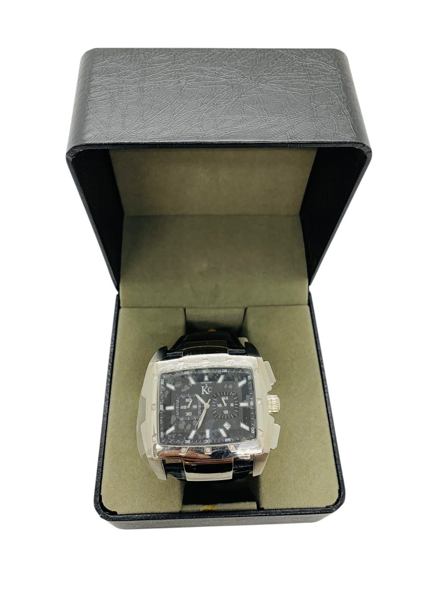 Men's Techno Com KC 46mm Wei Genuine 12 Diamonds Stainless Steel Watch