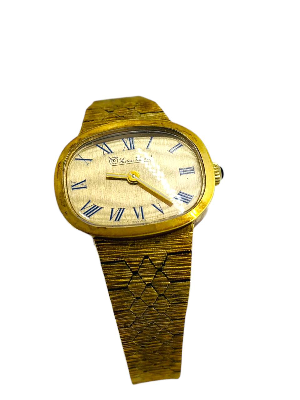 Lucien Piccard Giltron Supreme Gold-Plated Wind-Up Watch