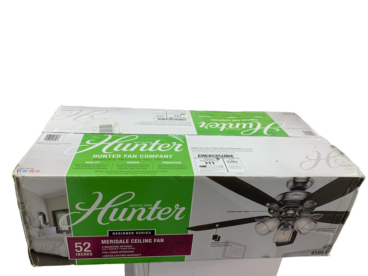 Hunter 52" In. Meridale Ceiling Fan (Model # 53306) (LOCAL ONLY)