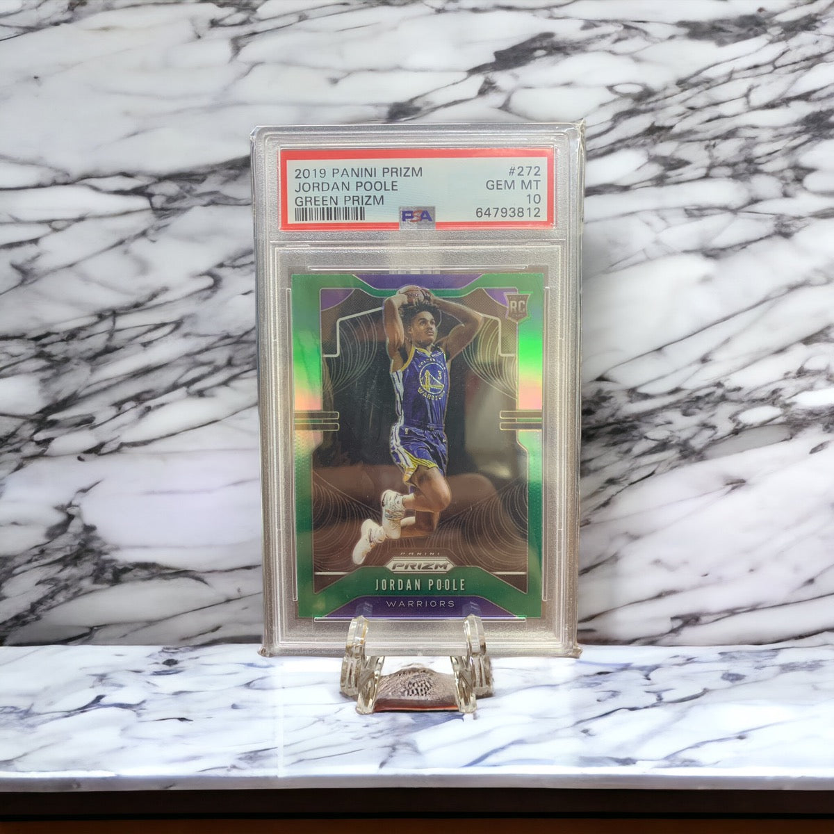 2019 Panini Prizm Jordan Poole Green Poole Green Prizm #272 GEM MT 10