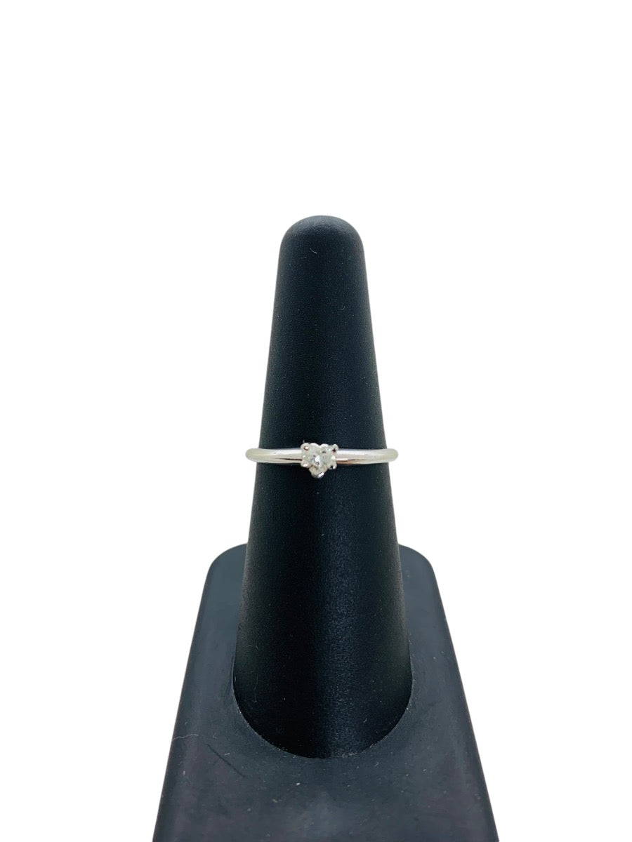 14K White Gold Lady's Promise Heart Diamond Ring .10 CTW | 1.8g | Size 6