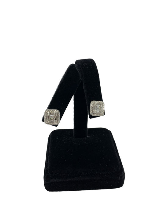 14K White Gold Diamond Earrings 1.76 CTW- 2.7g