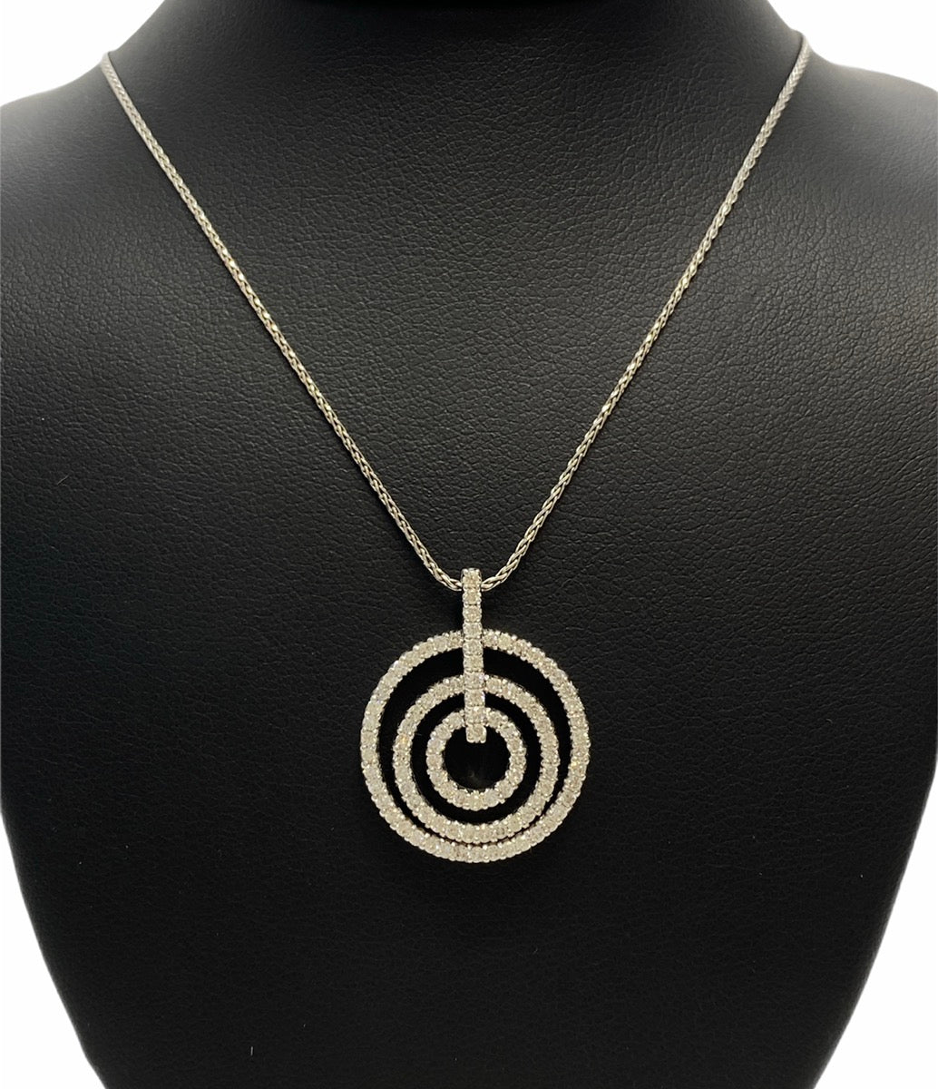 18K White Gold Diamond Necklace (0.255 CTW) 7.4g 8.5"
