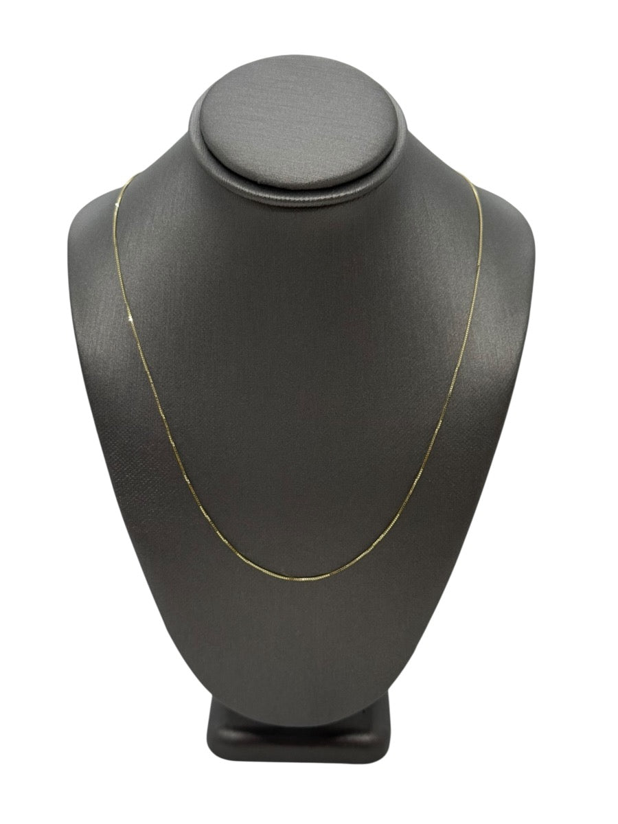 18" Inch 14K Yellow Gold Box Chain Necklace | 0.9g