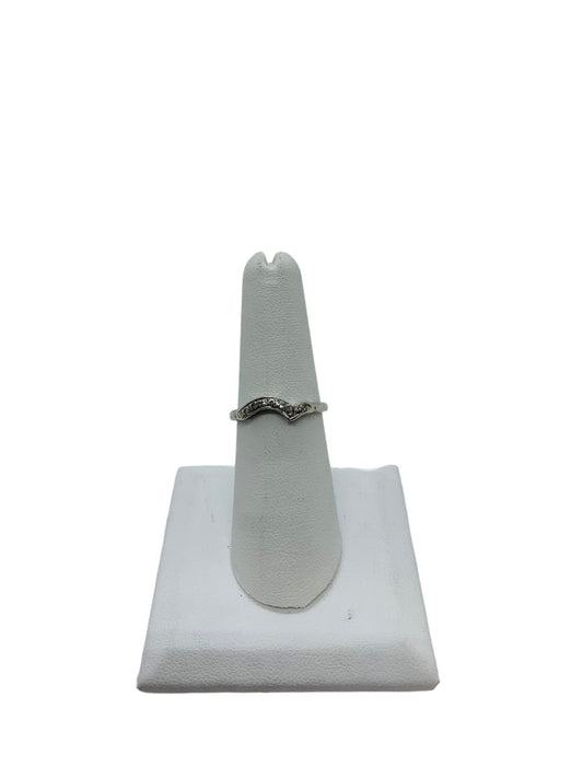 14K White Gold Lady's Diamond Band Size 6.5/ 2.3 Gram