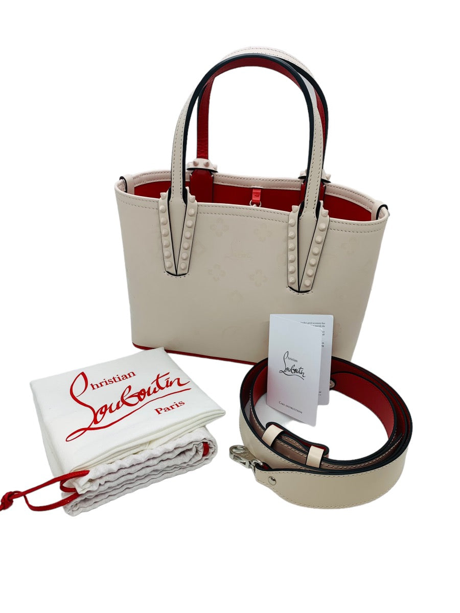 Christian Louboutin Pink Mini Cabata Tote Bag Leather w/ Strap