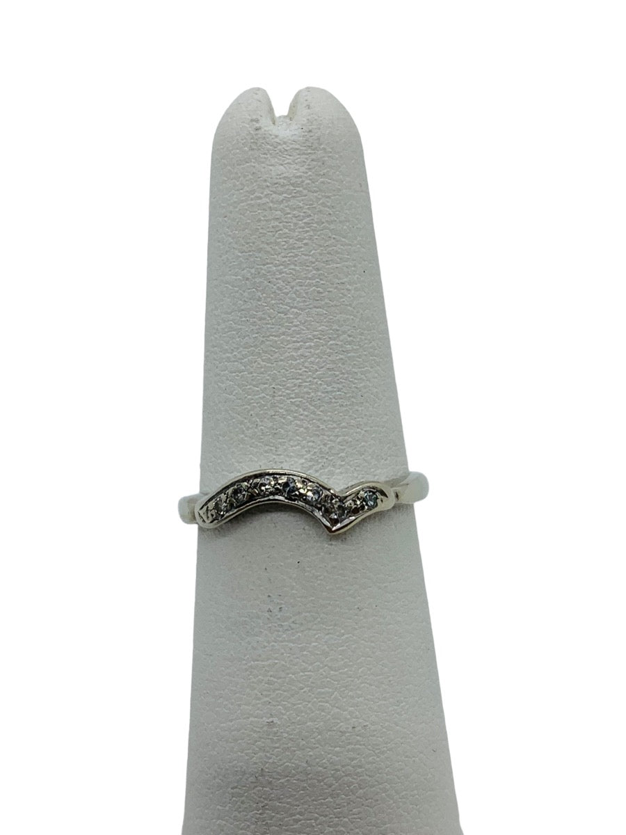 14K White Gold Lady's Diamond Band Size 6.5/ 2.3 Gram