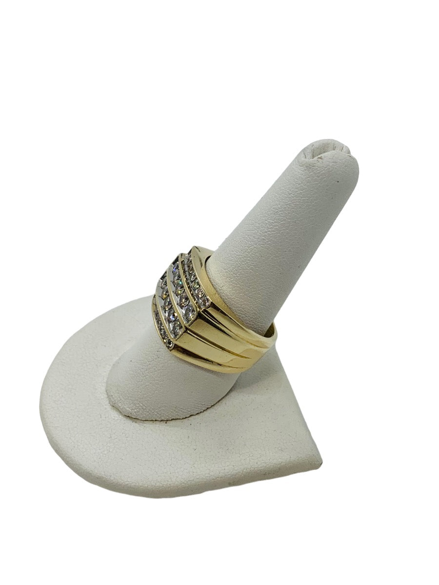 10K Yellow Gold Diamond Ring 1.42 CTW / 9.5 Grams / Size 8 3/4
