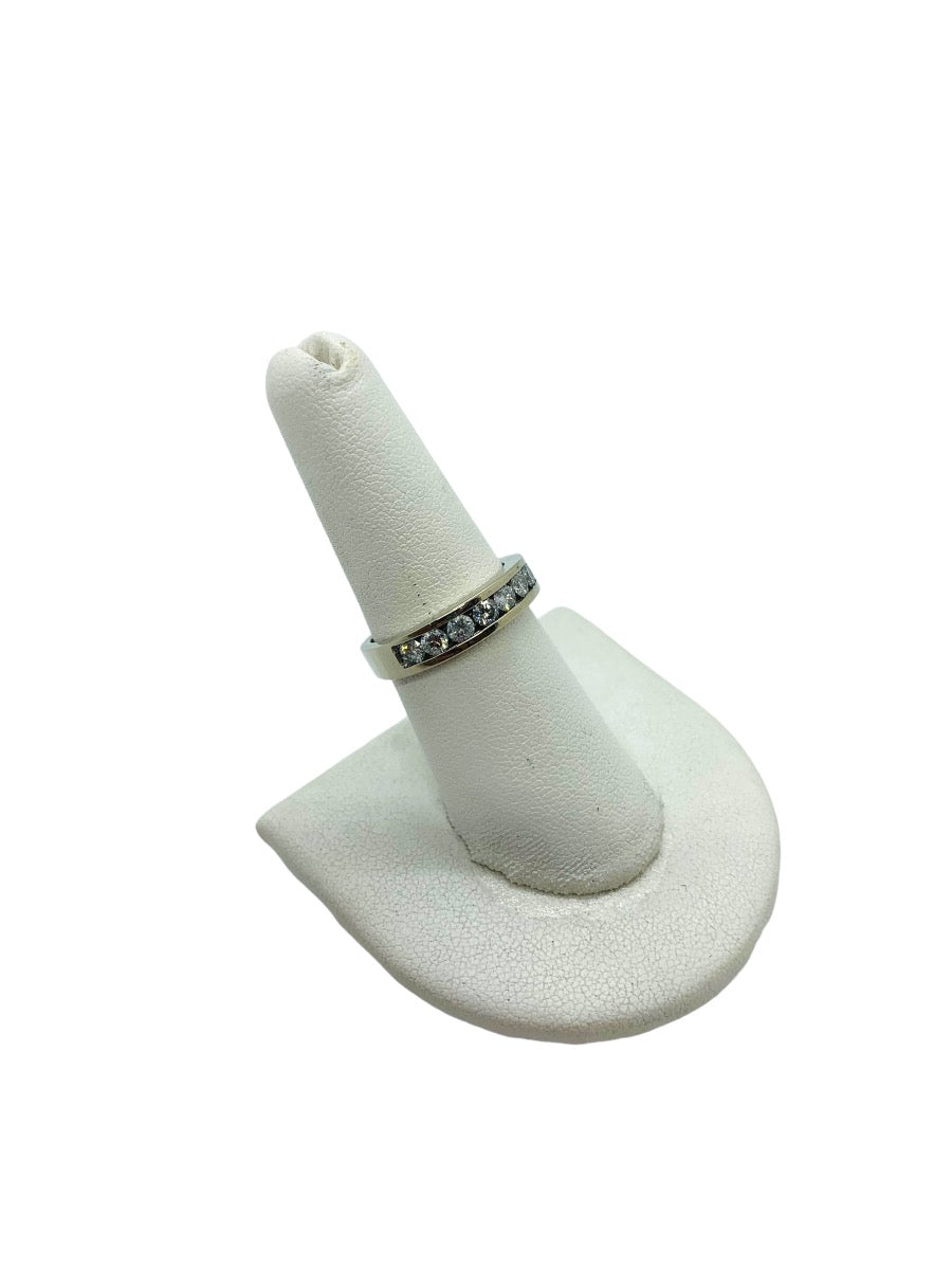 14K White Gold Lady's Ring | 8 Diamonds | 0.80 CTW |4.8 Grams|Size 6.5