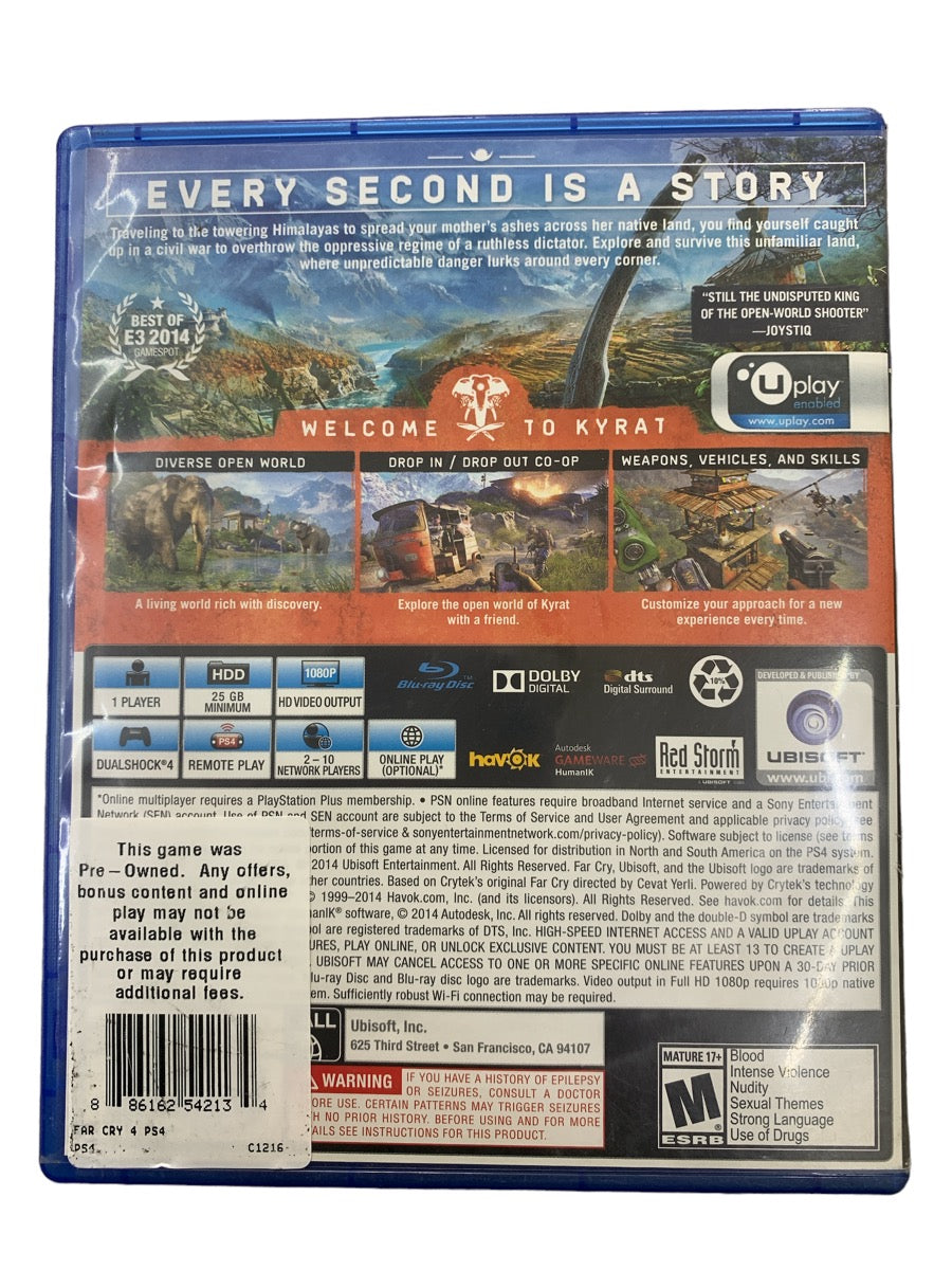 Farcry 4 for Sony Playstation 4