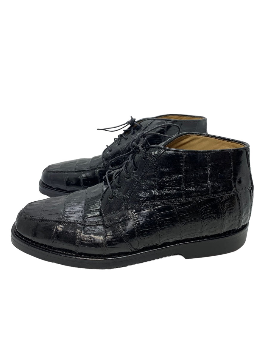 Belvedere Florence UGO Hornback Crocodile Ankle Boot Size 8 M in Black