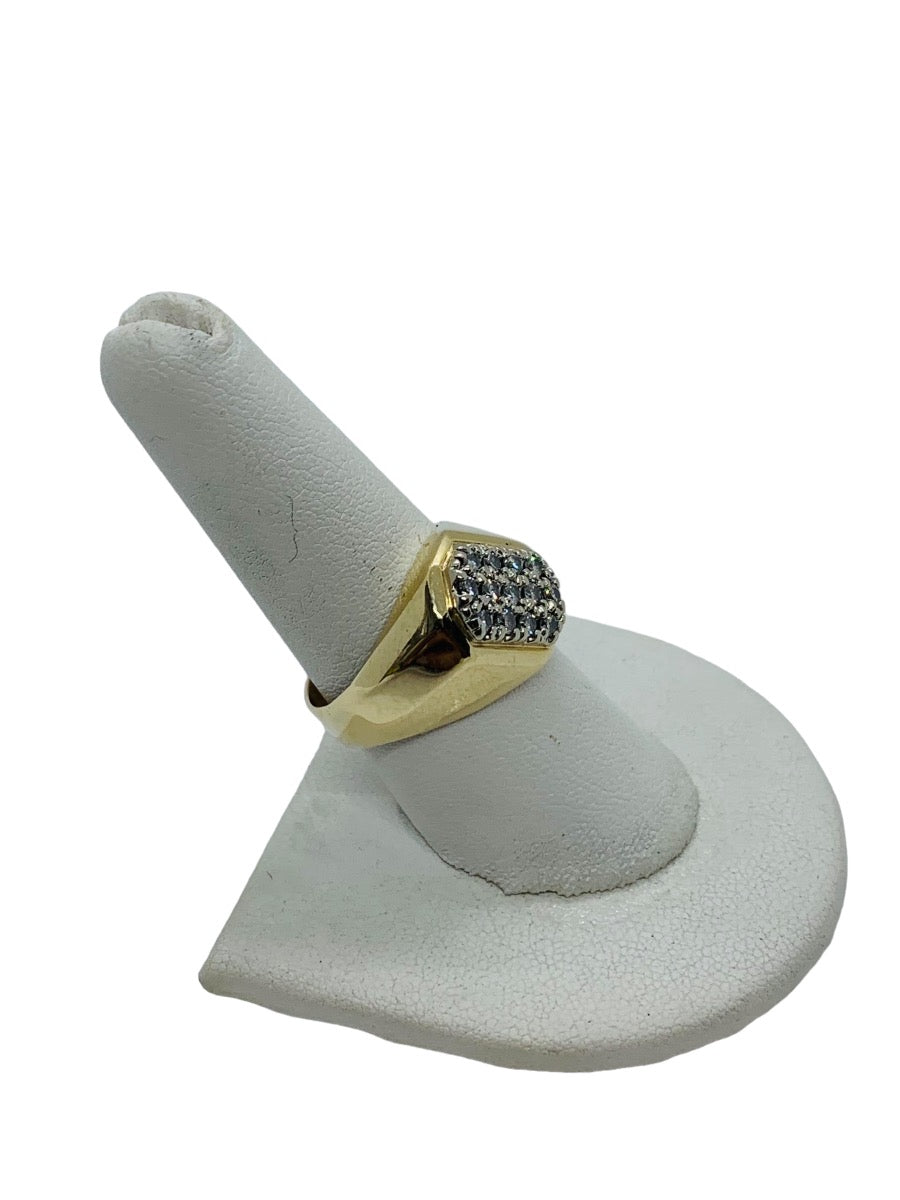 14K Yellow Gold Gentleman's Diamond Ring 5.7 Grams |.39 CTW | Size 9