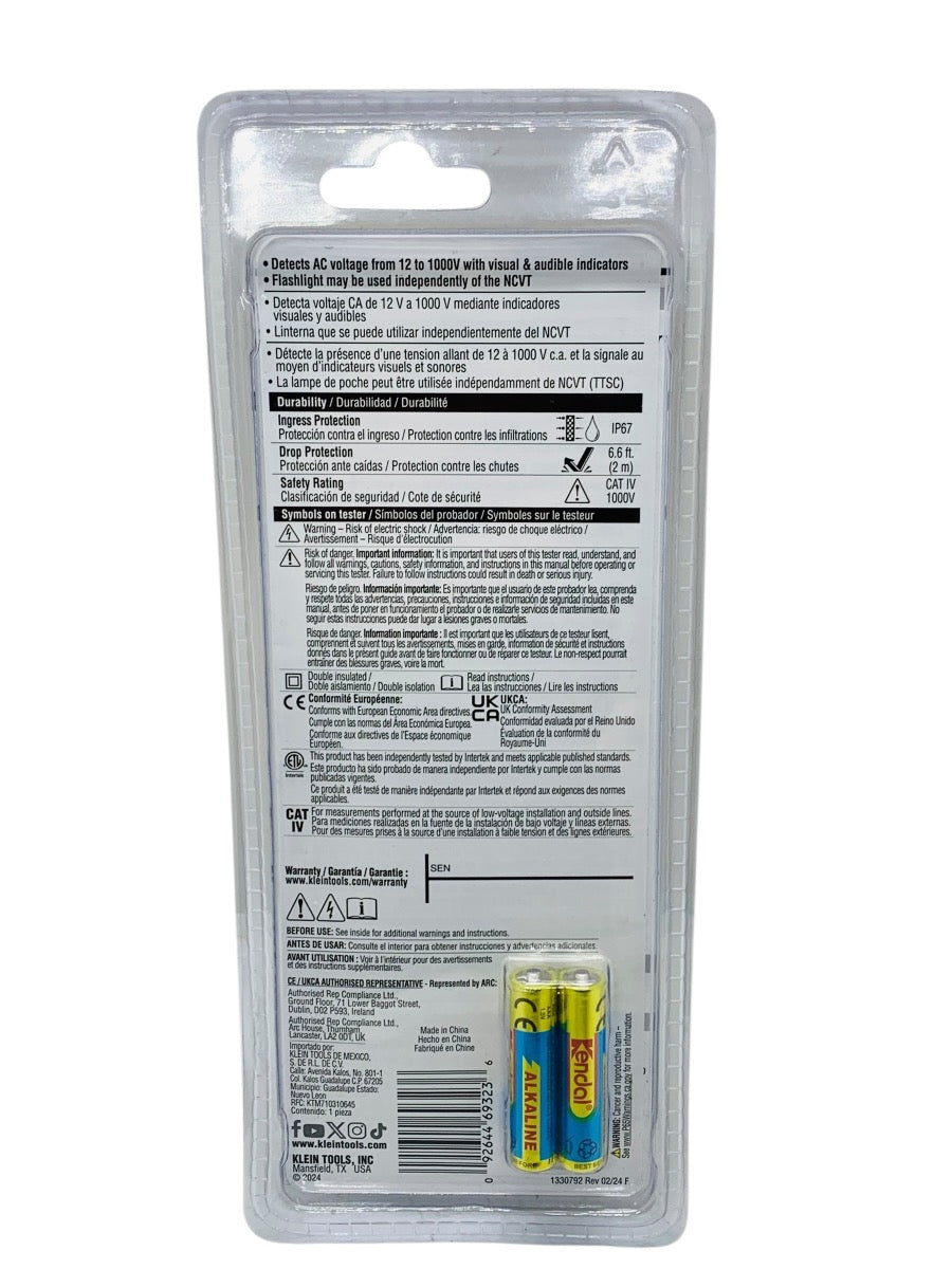 Klein Tools NCVT3P Dual-Range Non-Contact Voltage Tester+Flashlight