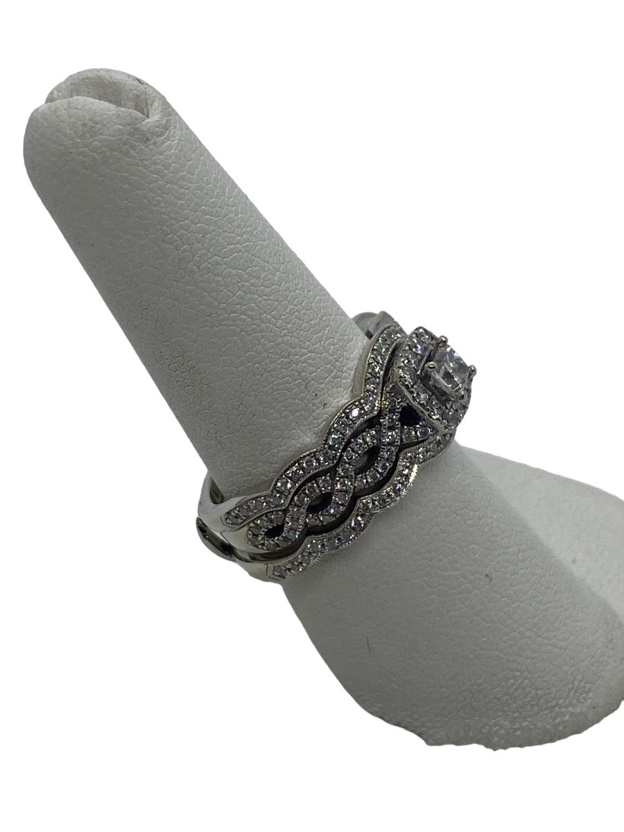 14K White Gold Lady's 3Set Engagement Diamond Ring 1.47 CTW Size 8.5