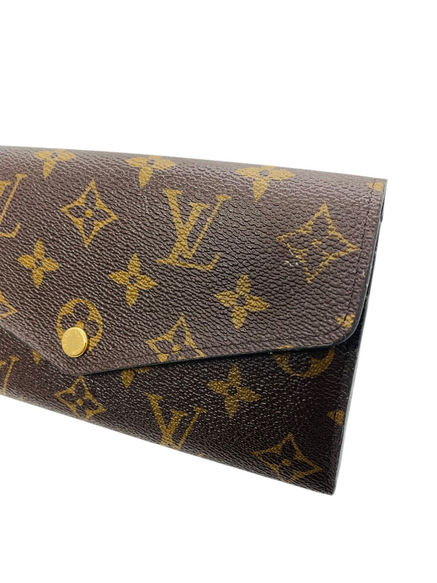 Louis Vuitton LV Monogram Coated Canvas Sarah Wallet