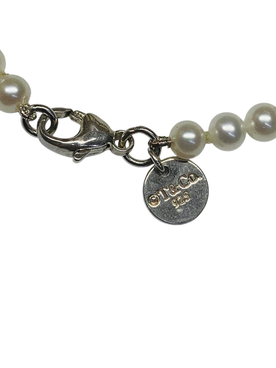 Tiffany & Co. Ziegfeld 4.5mm Pearl Bracelet Sterling Silver 7”