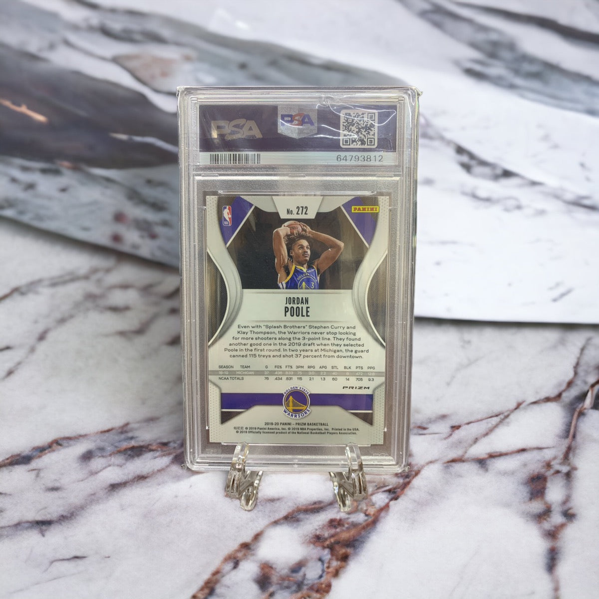 2019 Panini Prizm Jordan Poole Green Poole Green Prizm #272 GEM MT 10