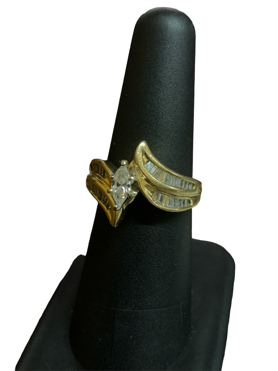14K Yellow Gold Women's Diamond Ring (0.37CTW) 6.7g Size 7