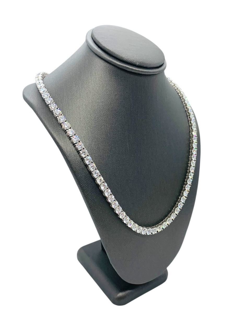 14K White Gold 18" Tennis Chain 102 Lab Grown Dias | 30.60CTW | 39.3g