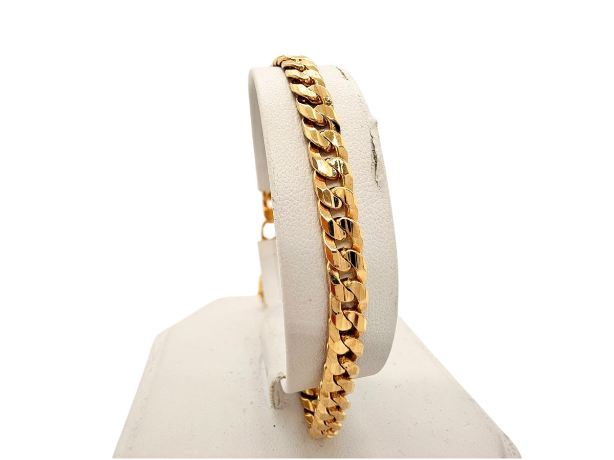 14K Yellow Gold Curb Bracelet - 8" in. Length - 5mm Width - 15.3g