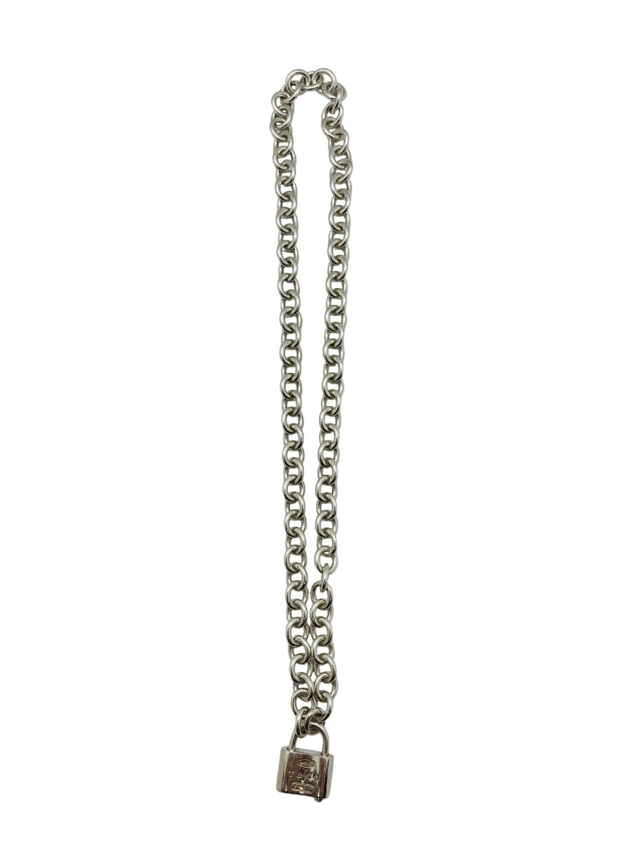 Tiffany & Co 1837 Padlock Rolo Chain Necklace In Sterling Silver 16"