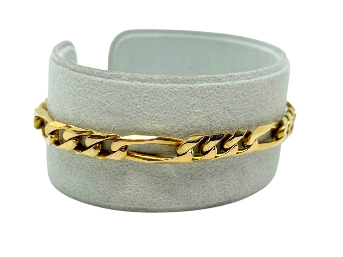 14K Yellow Gold Figaro Bracelet 5.5mm | 8" | 19.5g