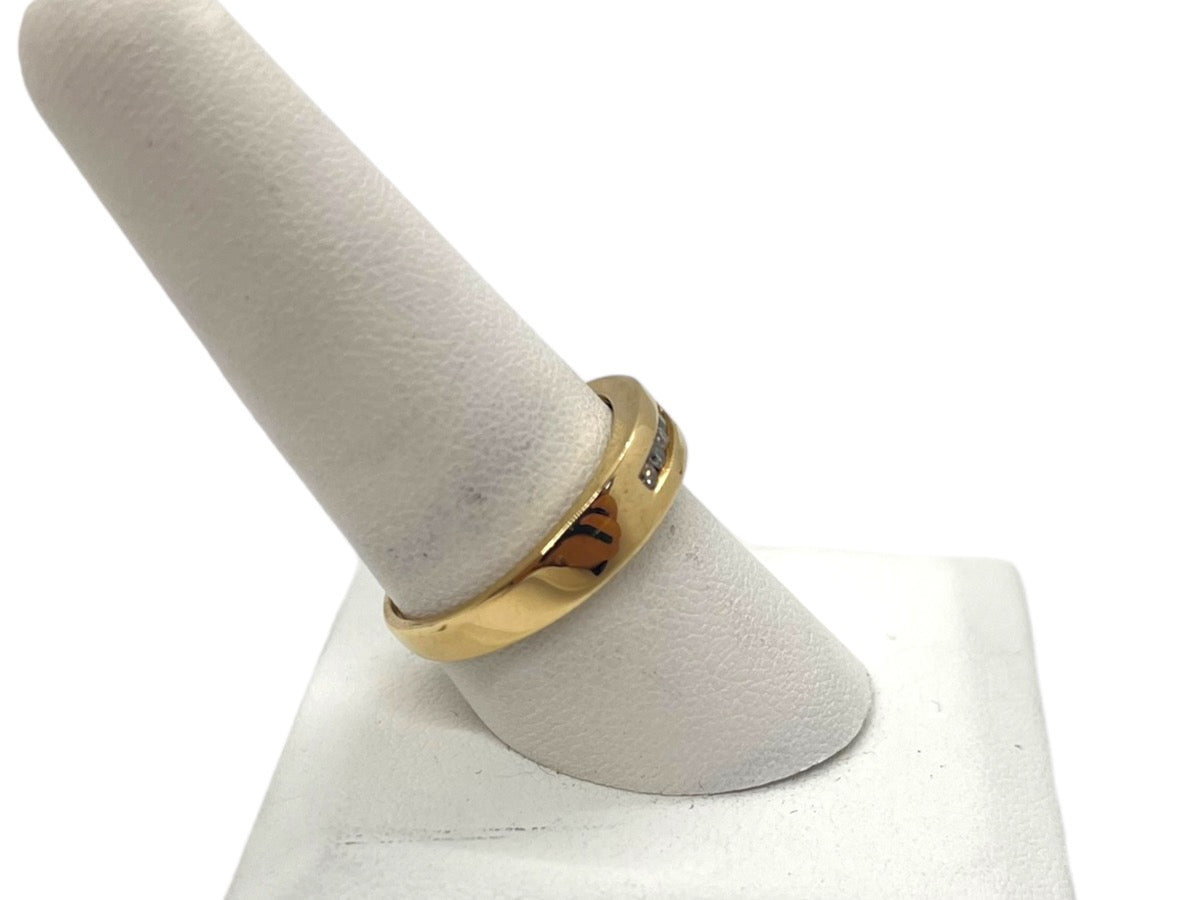 14K Yellow Gold 5 Diamond Ring - Size 9 - 0.05TCW - 4.5g
